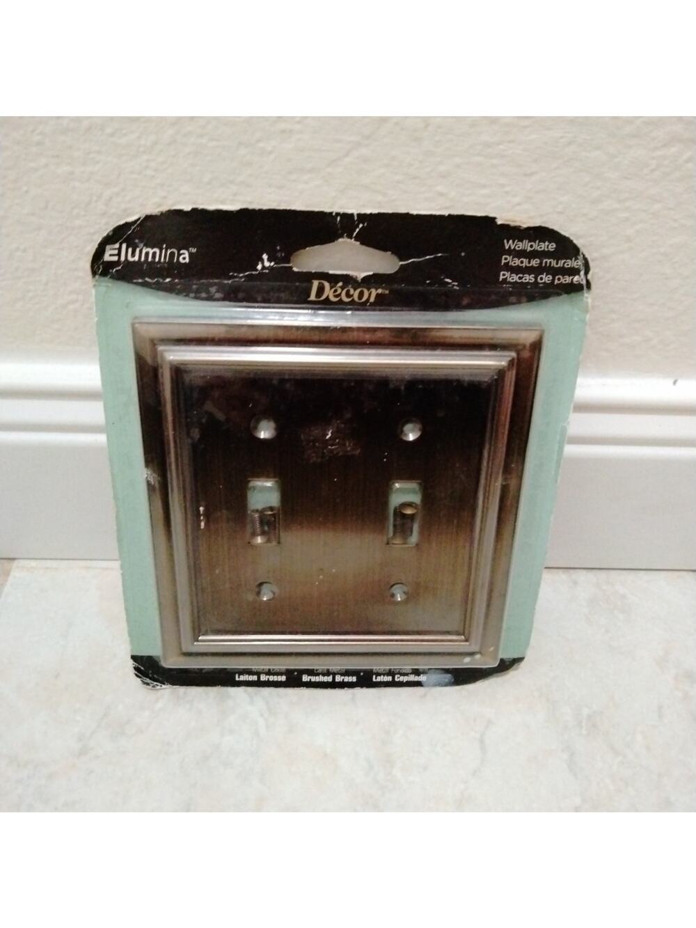 Amerelle Elumina American Tack & Hardware Brushed Brass Wallplate #94TTBBNB